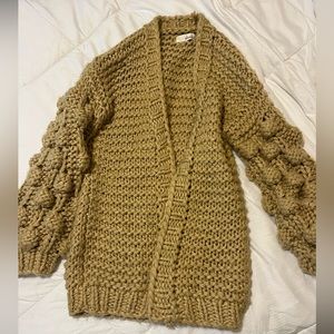 Vintage cardigan sweater with fun sleeves